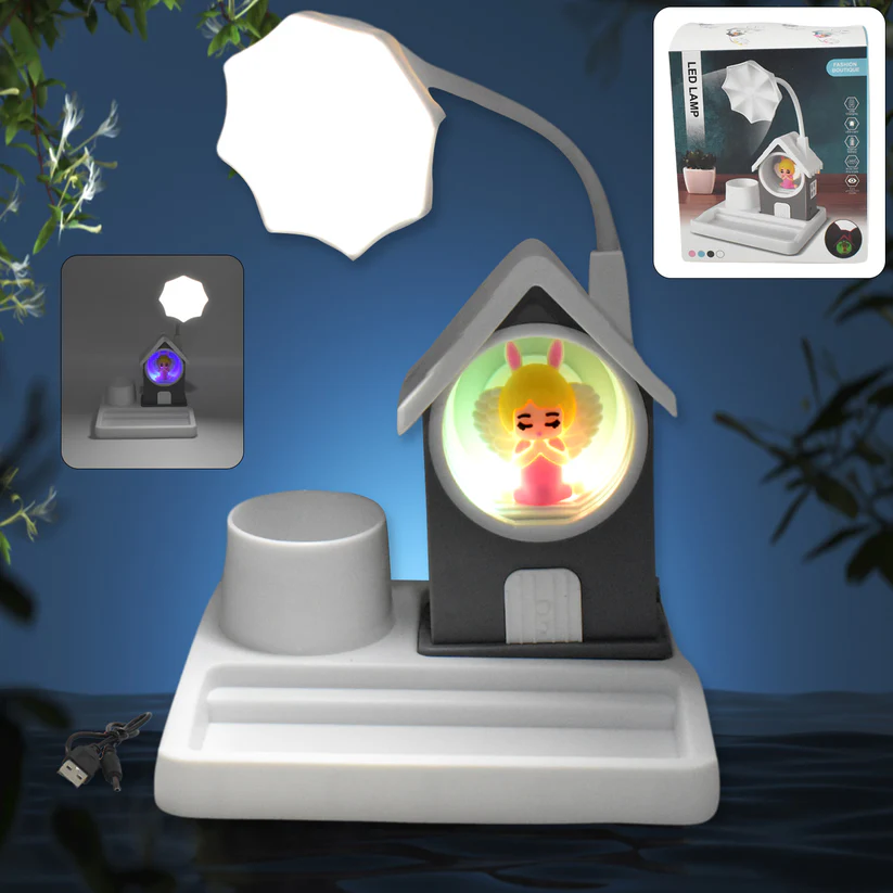 Cute LED Desk Lamp – USB Rechargeable, Eye Protection, Multi-Color