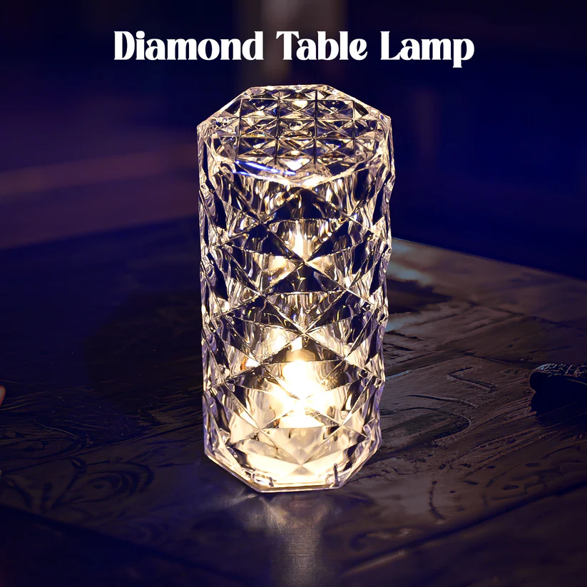 Crystal LED Candle Lamp – Battery-Operated Decorative Light for Home Décor