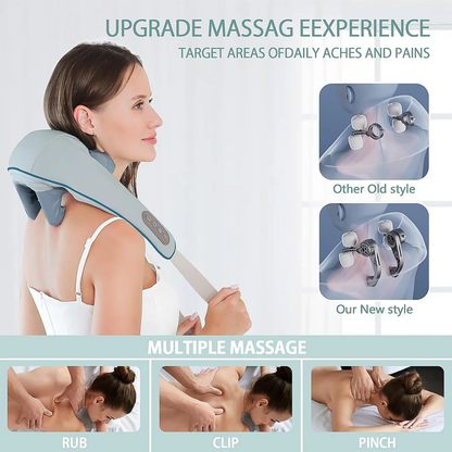 Rechargeable Heated Shiatsu Neck and Shoulder Massager