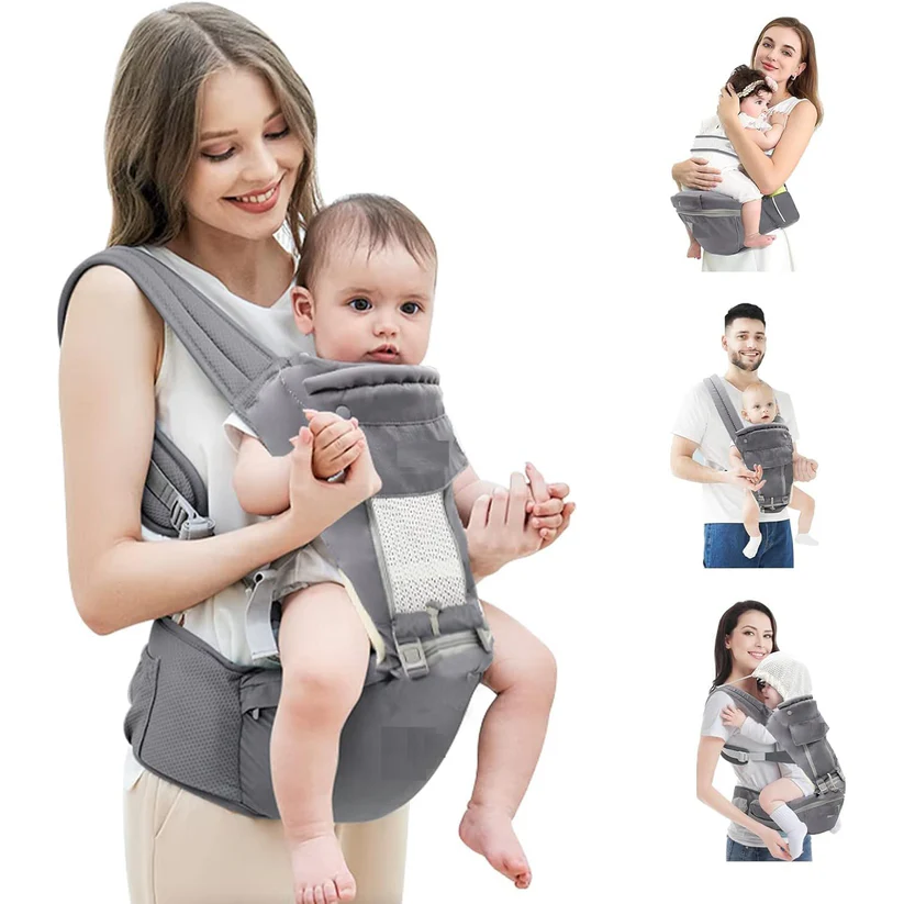 Ergonomic Baby Carrier Bag – Multi-Mode Baby Holder with Adjustable Sling & Hip Seat