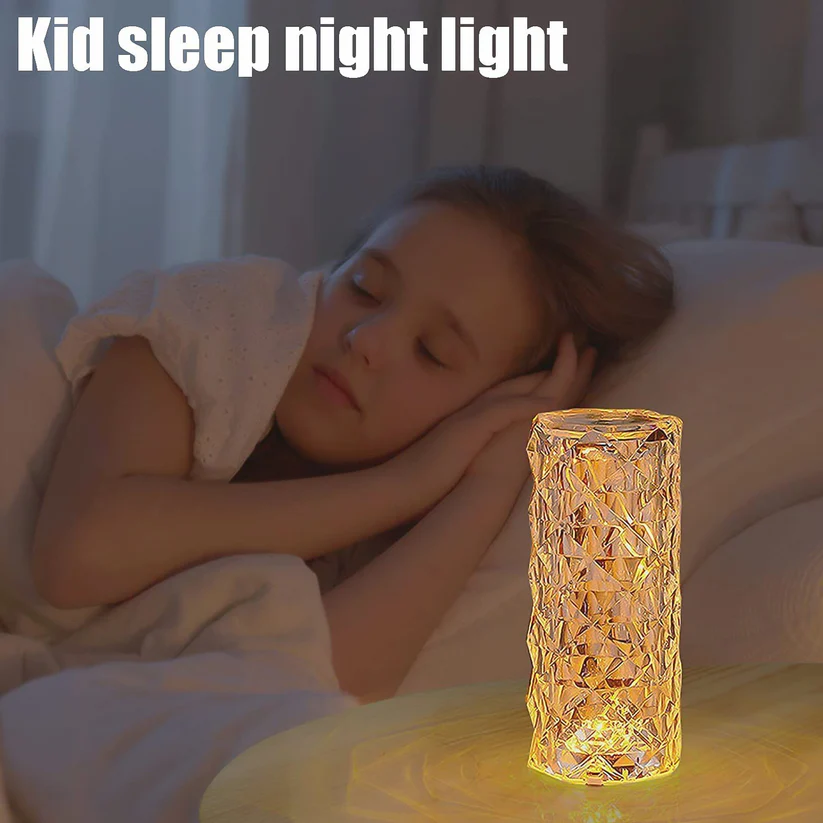 Crystal LED Candle Lamp – Battery-Operated Decorative Light for Home Décor