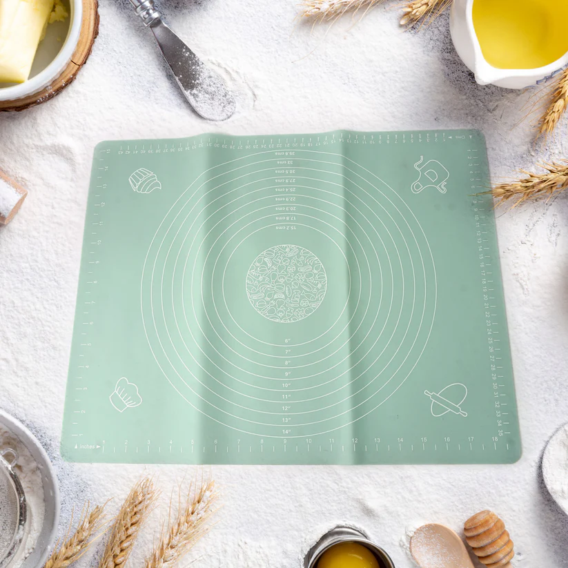 Non-Stick Silicone Baking Mat with Measurements (50×40 Cm)