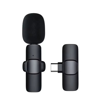 Wireless Clip-On Microphone with AI Noise Cancellation for iPhone & Android