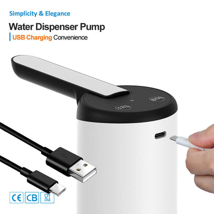 USB Rechargeable Electric Water Dispenser Pump with Removable Spout