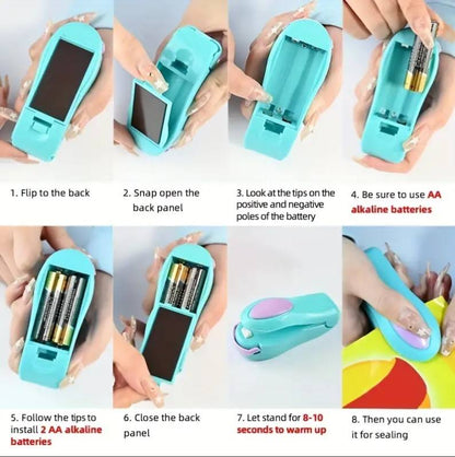 Portable Handheld Mini Bag Sealer – Airtight Food Preservation Tool