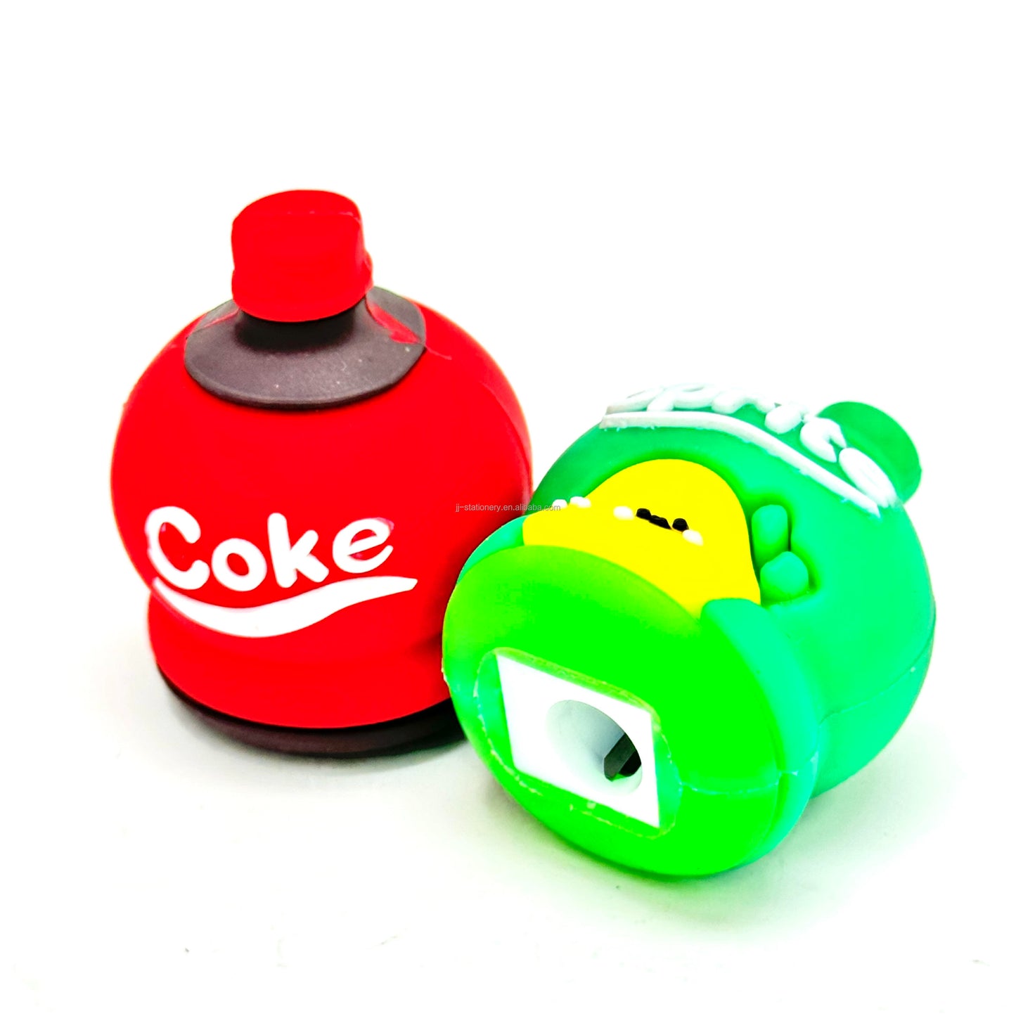 2-in-1 3D Cold Drink Bottle Shape Pencil Sharpener & Eraser – Cute Stationery for Kids, School, and Birthday Return Gifts (1 Pc)