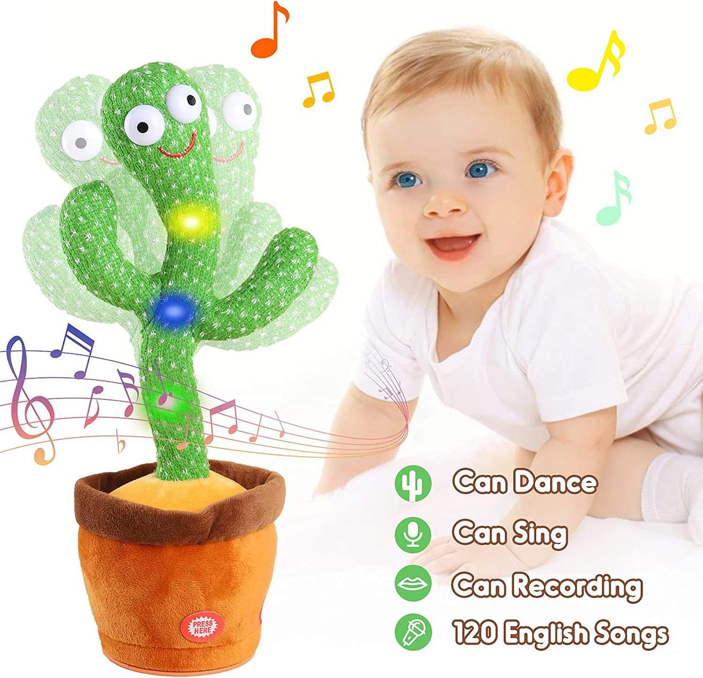 Dancing Cactus Toy – Talking, Singing & Mimicking Plush