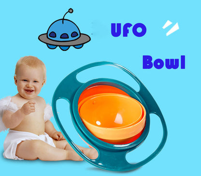 Portable 360° Rotating Non-Spill Toddler Gyro Feeding Bowl