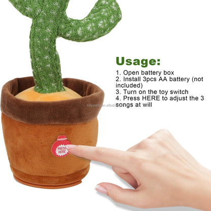 Dancing Cactus Toy – Talking, Singing & Mimicking Plush