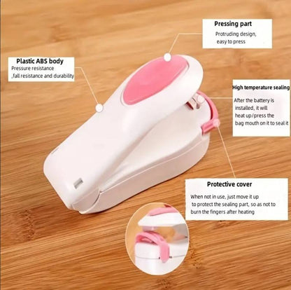 Portable Handheld Mini Bag Sealer – Airtight Food Preservation Tool