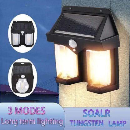 High-Efficiency Outdoor Solar Wall Lamp with Motion Detection