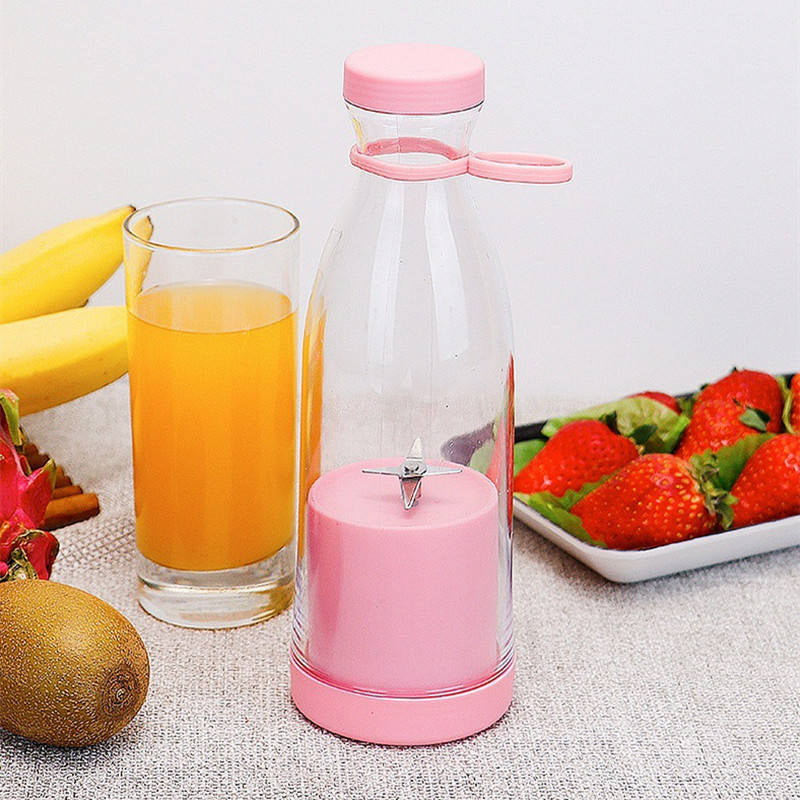 Portable Blender for Smoothies & Juices – USB Rechargeable Mini Juicer (380ml, 6 Blades, BPA-Free)