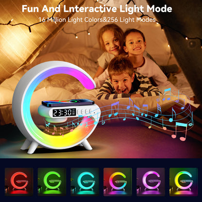 3-in-1 Multi-Function LED Night Lamp with Bluetooth Speaker & Wireless Charging