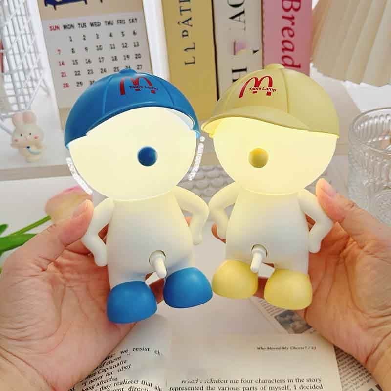 Portable Cartoon LED Desk Lamp with Eye-Friendly Light and USB Charging