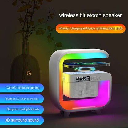 Multi-Function Wireless Speaker Desk Lamp with Wireless Charger & Alarm Clock