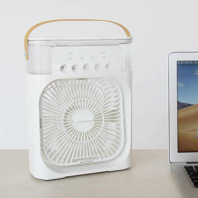 Portable Air Conditioner Fan with 7 Color-Changing LED Lights