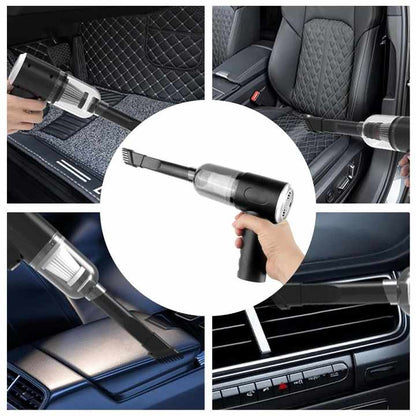 USB Rechargeable 3-in-1 Portable Handheld Car Vacuum Cleaner with Suction and Blower