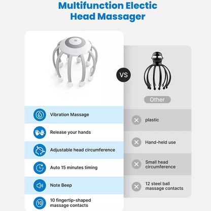 USB Rechargeable Octopus Claw Head Massager