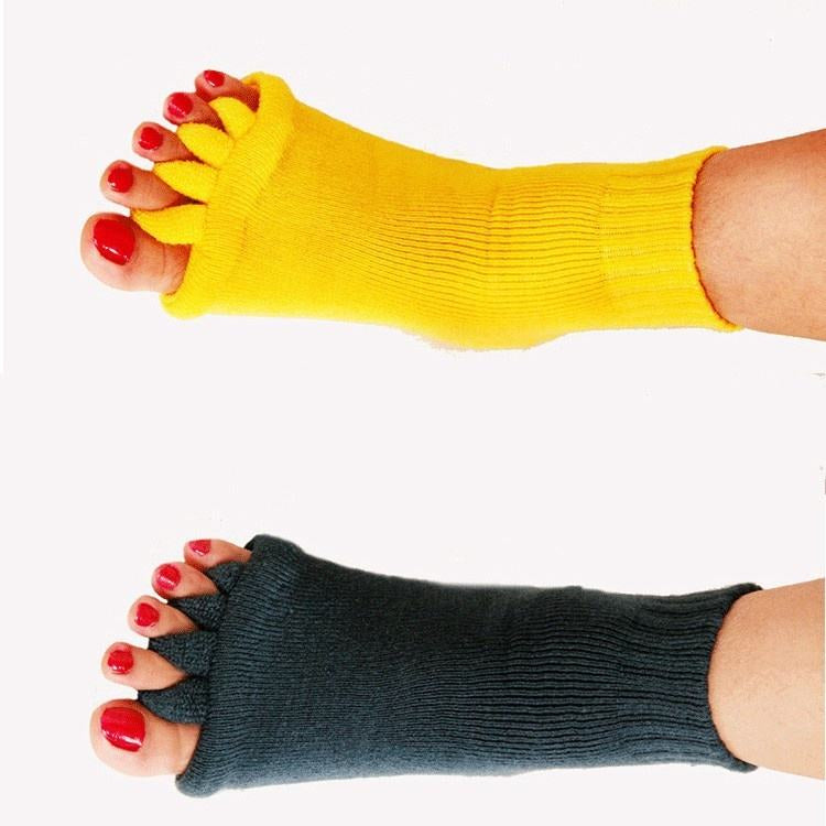 Foot Alignment Massage Socks Five Toe Separator-Foot Pain Relief, Yoga, Sports