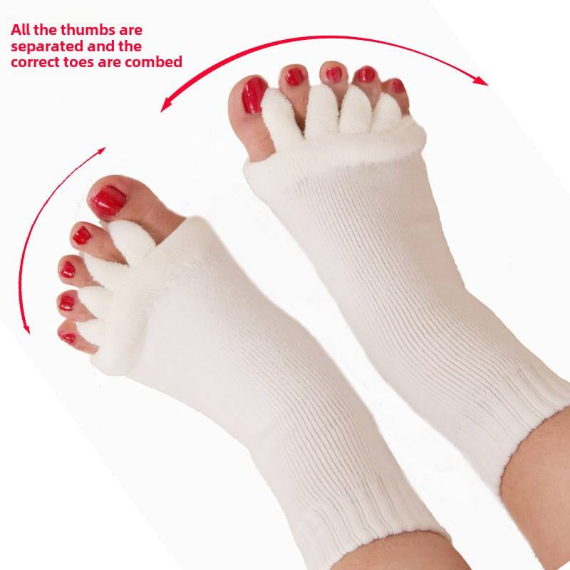 Foot Alignment Massage Socks Five Toe Separator-Foot Pain Relief, Yoga, Sports