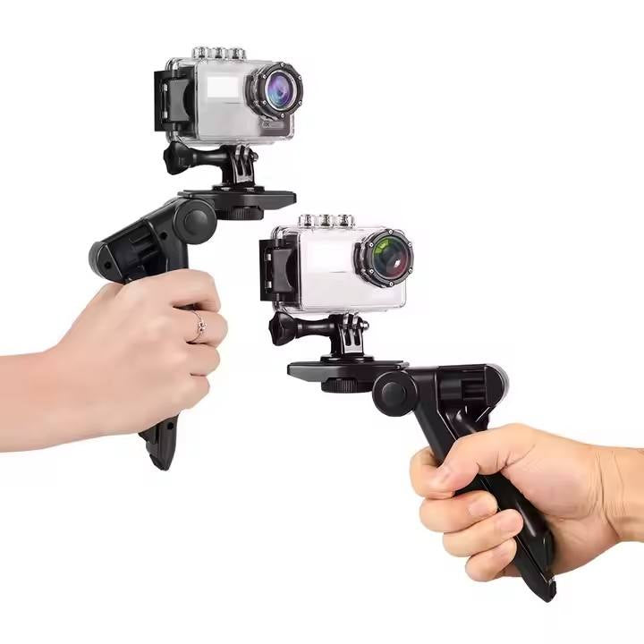 All-in-One Vlogging Kit with Noise-Reduction Microphone, Foldable Tripod, LED Light & Universal Phone Holder