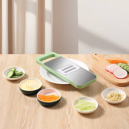 5-in-1 Foldable Vegetable Slicer with Stainless Steel Blades and Protective Guards