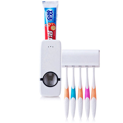 Automatic Toothpaste Dispenser and Toothbrush Holder Set