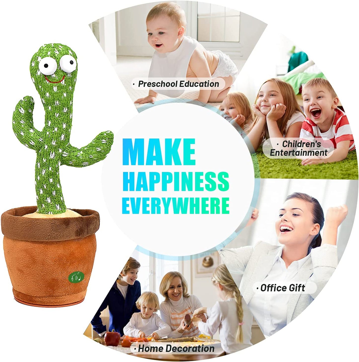 Dancing Cactus Toy – Talking, Singing & Mimicking Plush