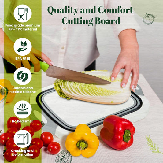 3-in-1 Foldable Cutting Board, Dish Rack, and Washing Bowl