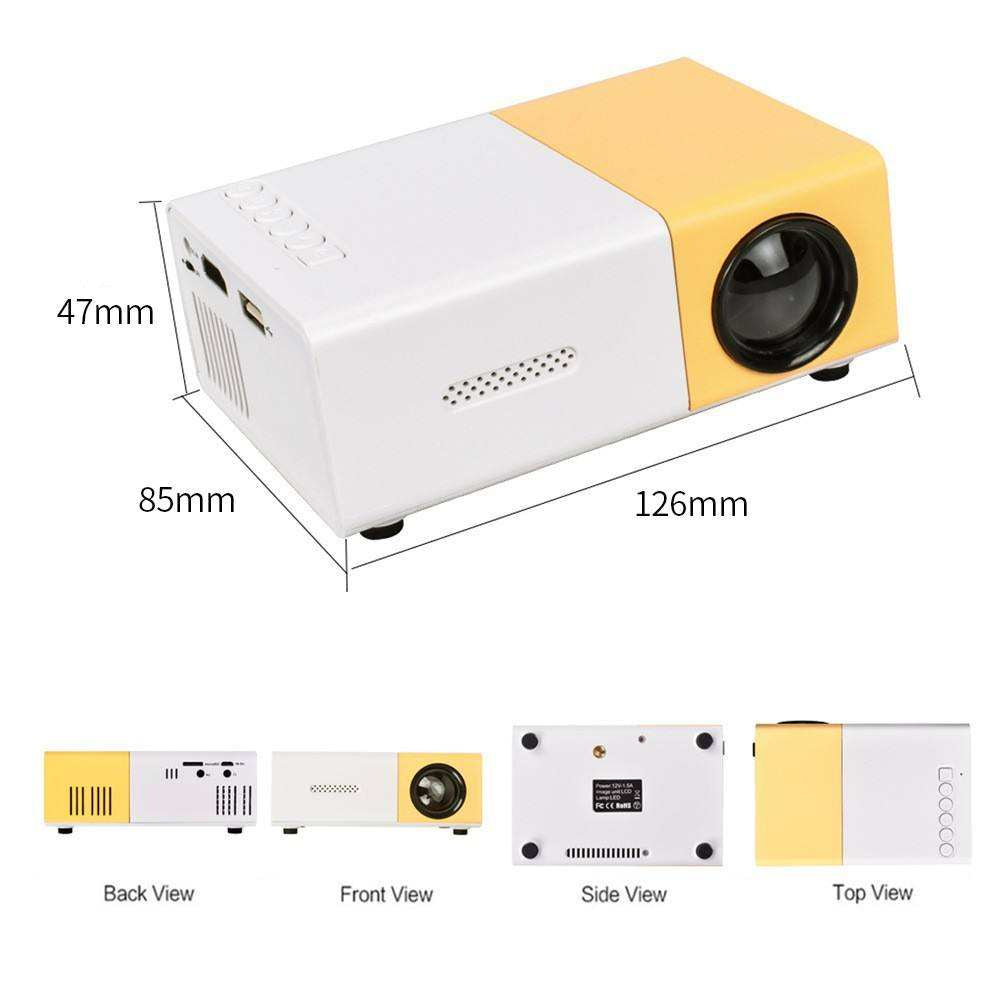 Mini Portable Movie Projector with LCD Display and Built-in Speakers