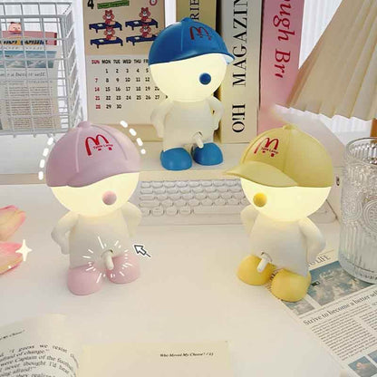 Portable Cartoon LED Desk Lamp with Eye-Friendly Light and USB Charging