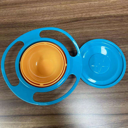 Portable 360° Rotating Non-Spill Toddler Gyro Feeding Bowl