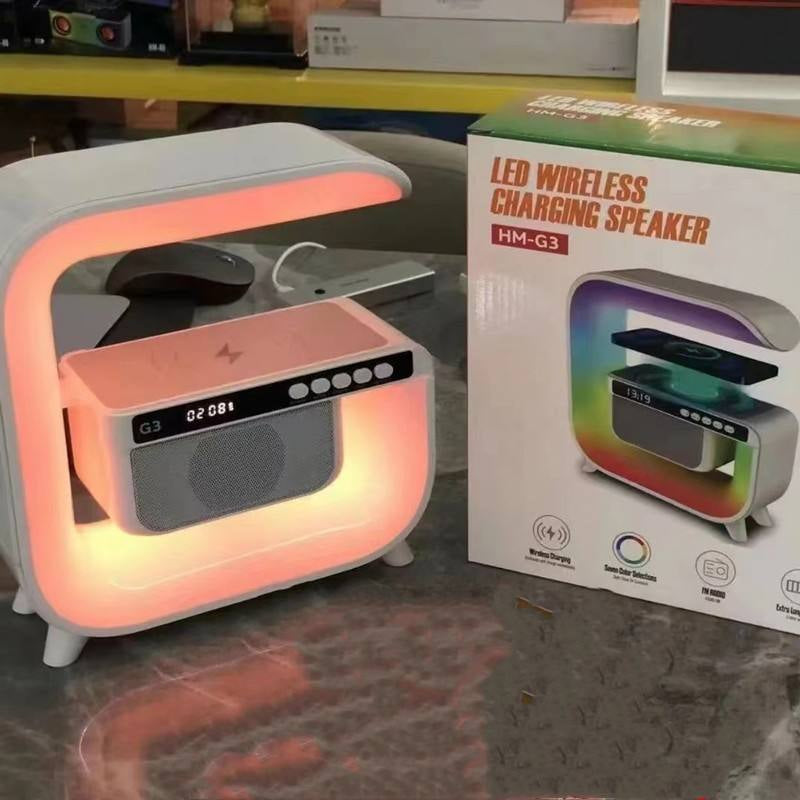 Multi-Function Wireless Speaker Desk Lamp with Wireless Charger & Alarm Clock