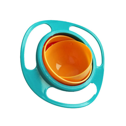 Portable 360° Rotating Non-Spill Toddler Gyro Feeding Bowl