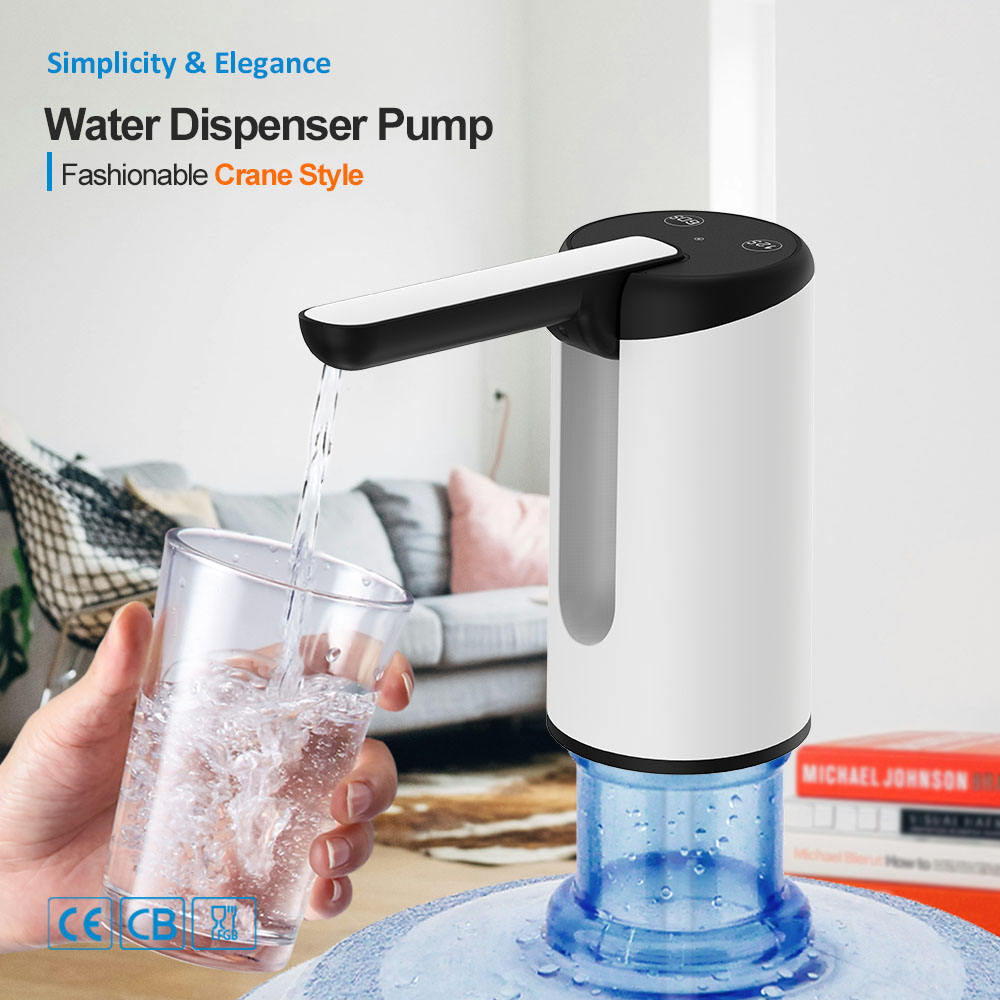 USB Rechargeable Electric Water Dispenser Pump with Removable Spout