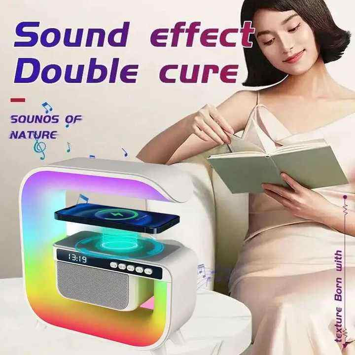 Multi-Function Wireless Speaker Desk Lamp with Wireless Charger & Alarm Clock