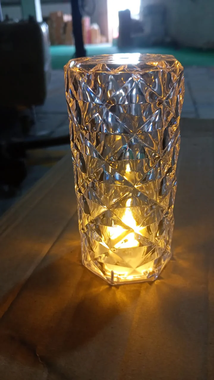 Crystal LED Candle Lamp – Battery-Operated Decorative Light for Home Décor