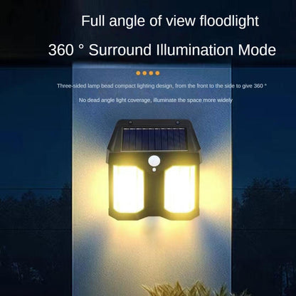 High-Efficiency Outdoor Solar Wall Lamp with Motion Detection