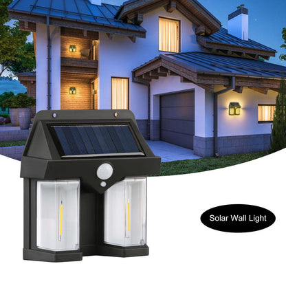 High-Efficiency Outdoor Solar Wall Lamp with Motion Detection