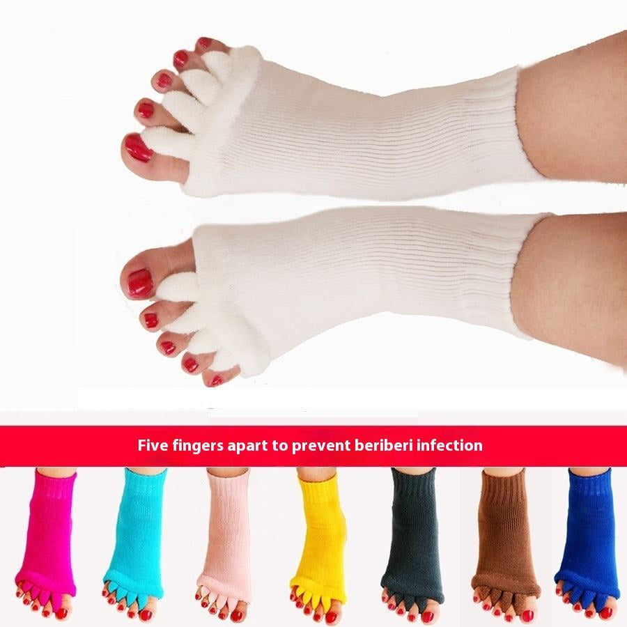 Foot Alignment Massage Socks Five Toe Separator-Foot Pain Relief, Yoga, Sports