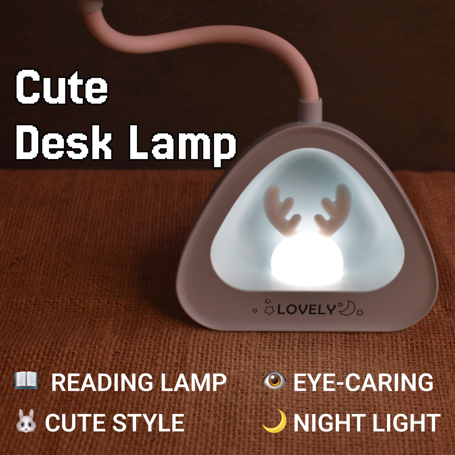 Little Rabbit Night Light – USB Rechargeable Foldable Bedside Lamp for Kids