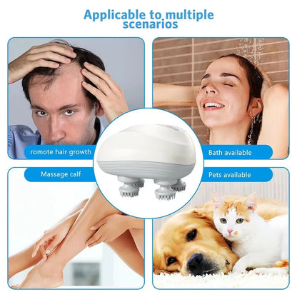 Smart Electric Scalp and Pet Massager with Multi-Speed Settings