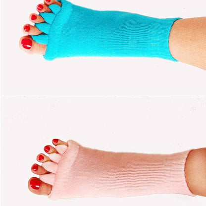 Foot Alignment Massage Socks Five Toe Separator-Foot Pain Relief, Yoga, Sports